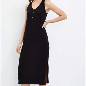 Bundle (2) Loft Petite Henley Tank Midi Dresses